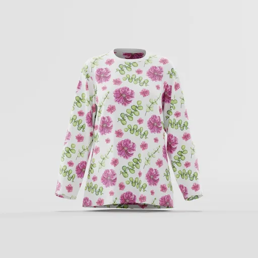 Watercolor Pink Long Sleeve Tee