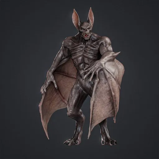 Vampire Bat Demon Rigged