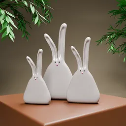 Bizarre Rabbit Decoration Set