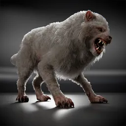 Werewolf rigged and animated