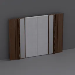 Upholstered Wall Panel with Mirrors