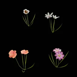 Realistic Outdoor Flowers