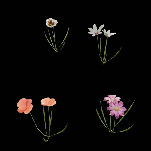 Realistic Outdoor Flowers