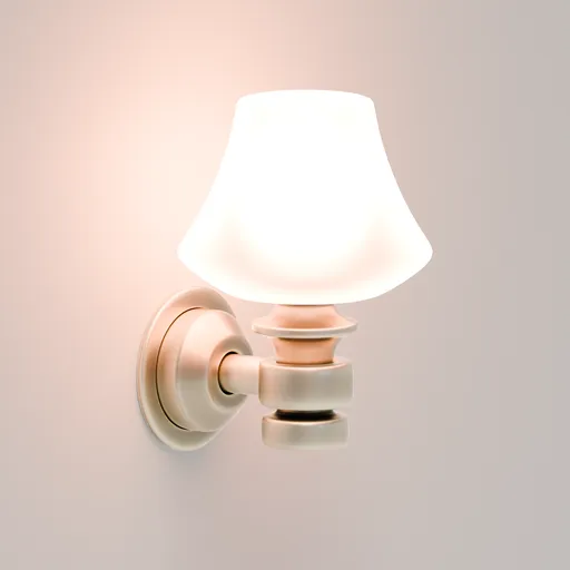 3D-rendered minimalist wall lamp for Blender, suitable for subtle lighting in digital architectural scenes.