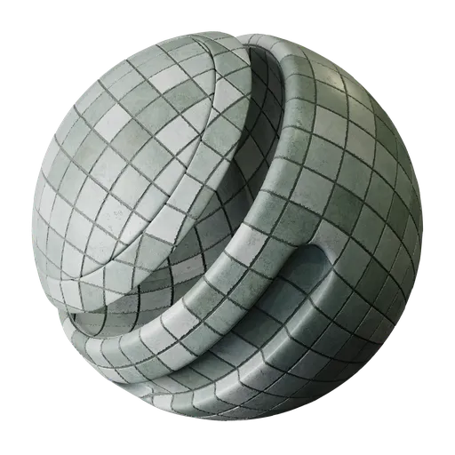 High-resolution Blender PBR material for 3D concrete tiles wall texture suitable for architectural scenes.
