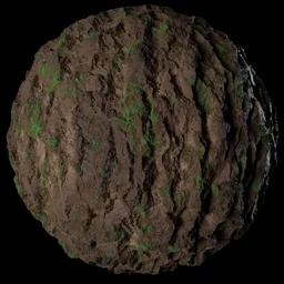 Procedural Tree Bark with Moss