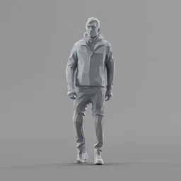 Lowpoly Male Walking