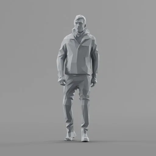 Lowpoly Male Walking
