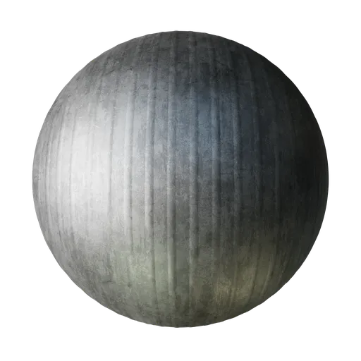 High-quality PBR corrugated steel texture for 3D modeling, suitable for structural designs in Blender and other 3D software.