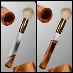 Makeup brushes texture transition