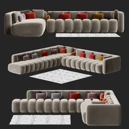 Sofa Corner with Carpet