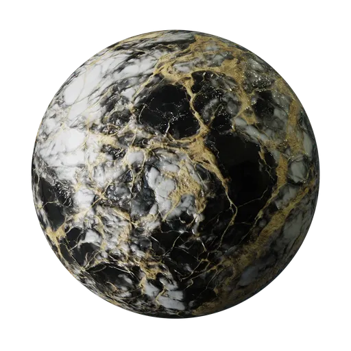 Gold & Black Marble Slate