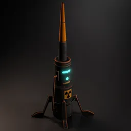 Sci-Fi Radioactive Warning Beacon