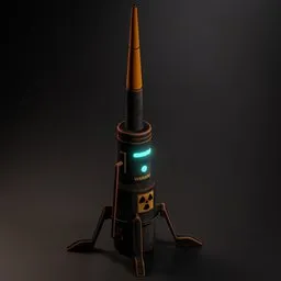 Sci-Fi Radioactive Warning Beacon