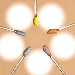 Shimmer glitter liquid on brush