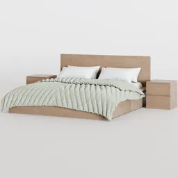 Ikea Malm Bed and Storlinkta Nightstand