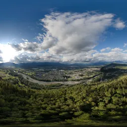 Aerial Canadian Landscape Cloudy Sky