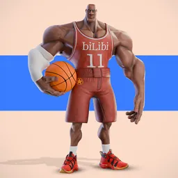 Stylized Basketball Player Rigged