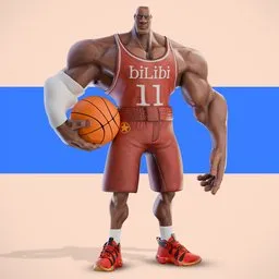 Stylized Basketball Player Rigged