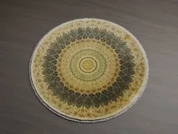 Intricate Persian rug 3D model showcasing detailed texture work, ideal for interior design visualizations in Blender.