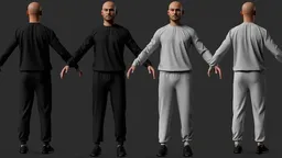 Male Casual Tracksuit Outfit Character