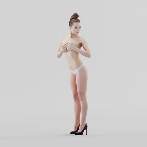 Girl Topless Covered