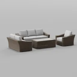 Outdoor Rattan Sofa Set