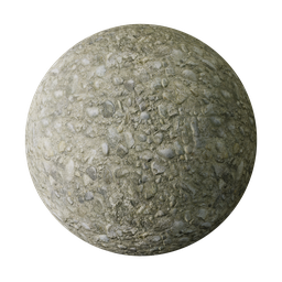 High-resolution PBR Coarse Aggregate texture for 3D Blender material, seamless and perfect for ground surfaces.