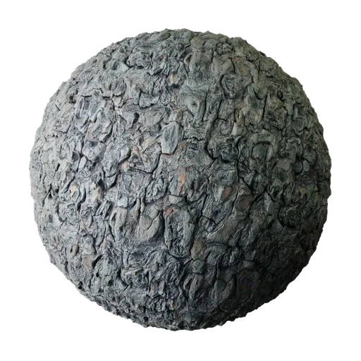 High-resolution pine tree bark texture optimized for 3D PBR rendering in Blender.