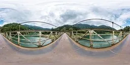 Iron bridge on the lake