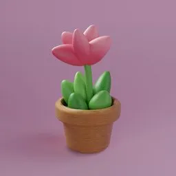 Stylized Flower Pot