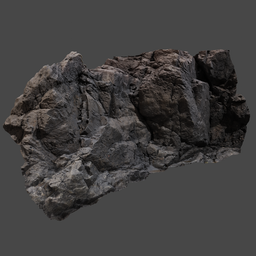 Detailed 3D scan of textured rocky cliffs for Blender, ideal for realistic environment rendering.