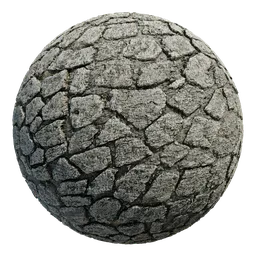 Scan Damaged stone pavement