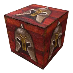 "Medieval Box 06 3D model for Blender 3D. PBR seamless tile texture captures the essence of the middle ages. Perfect for historical visual projects or medieval-themed video games."