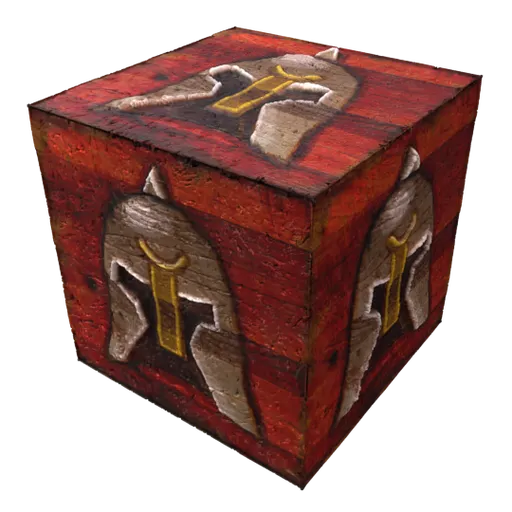 Detailed medieval-themed 3D model treasure box with PBR textures, ideal for historical and fantasy Blender renders.