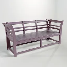 Simple Painted Timber Garden Bench