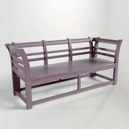Simple Painted Timber Garden Bench