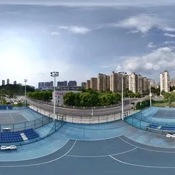 Highsky Tennis Court bluesky