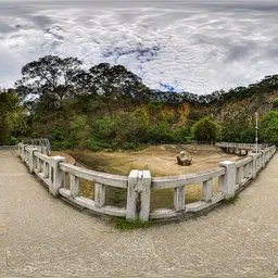 Small bridge on a cloudy day