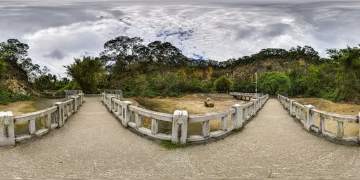 Small bridge on a cloudy day