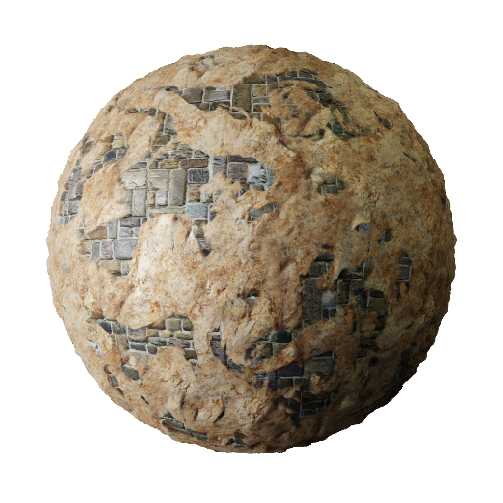 Rock Stone Wall FREE stone materials BlenderKit