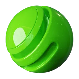 High-Gloss Scratched green plastic