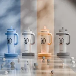 Insulated Tumbler Bottle Scene Product visualization