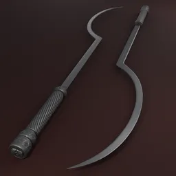 Silver Curved Sword