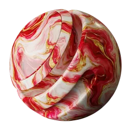 Gold Ruby Cream Marble