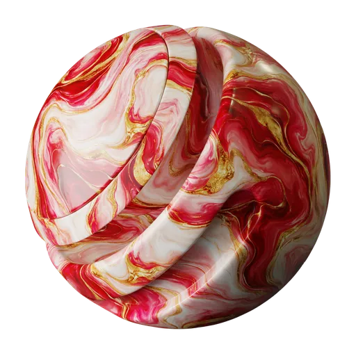 Gold Ruby Cream Marble