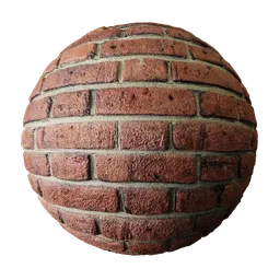 Realistic 2K PBR brick wall texture with detailed displacement for 3D modeling and rendering in Blender.