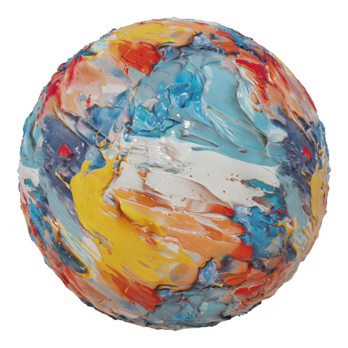 Abstract Painting 05 FREE ornaments materials BlenderKit