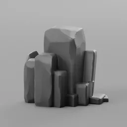 Stylized rock cluster sculpture