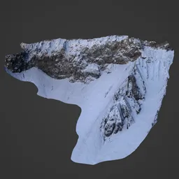 Snow Covered Cliff Photoscan